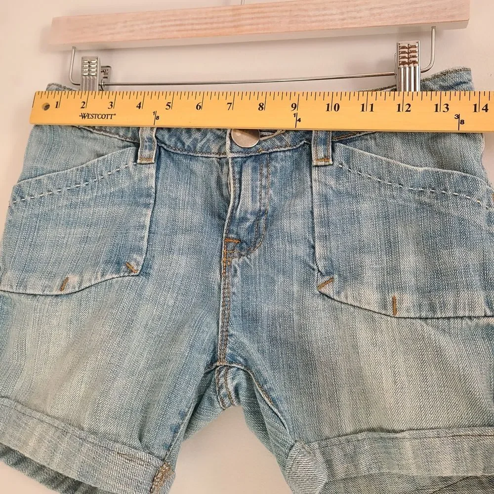 GAP Light Blue Kids Denim Shorts Size 12 Girls